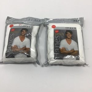 Hanes Classic V-Neck Tee-Shirts
